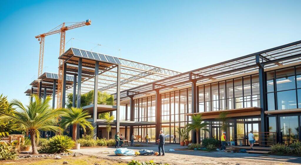 Sustentabilidade em construção em aço